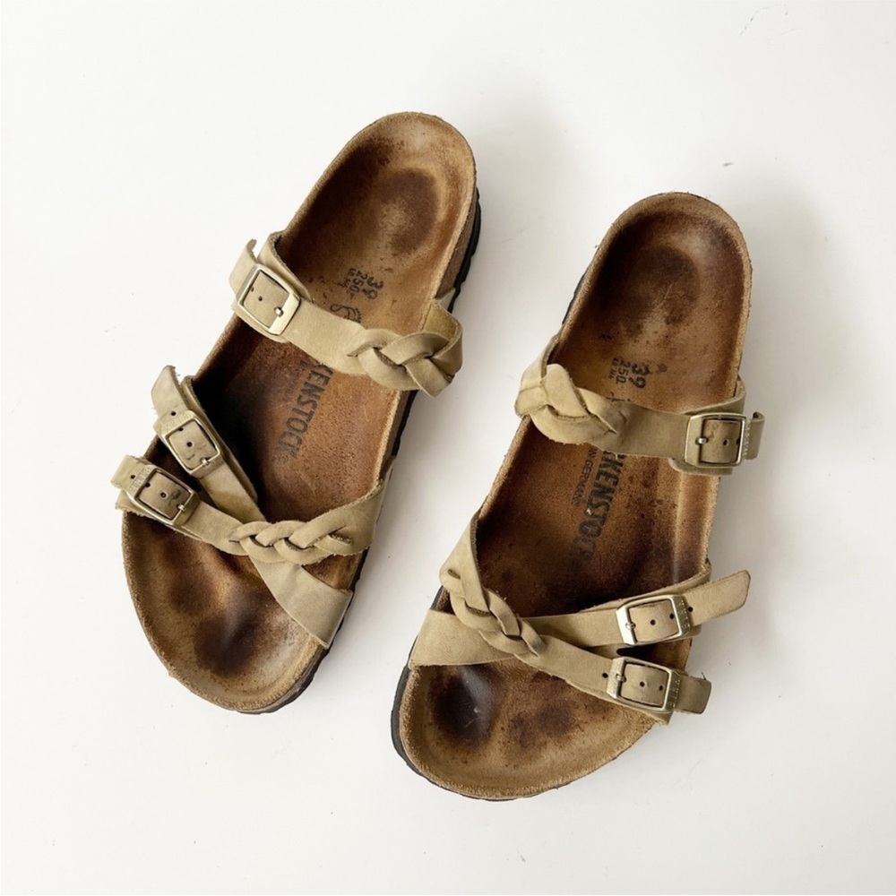 Birkenstock Franca Braided Tan Leather Oiled Sandals Size 39 8-8.5 - Picture 7 of 7